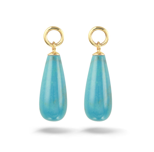 Y&G Oorhanger | Turkoois & 14k goud