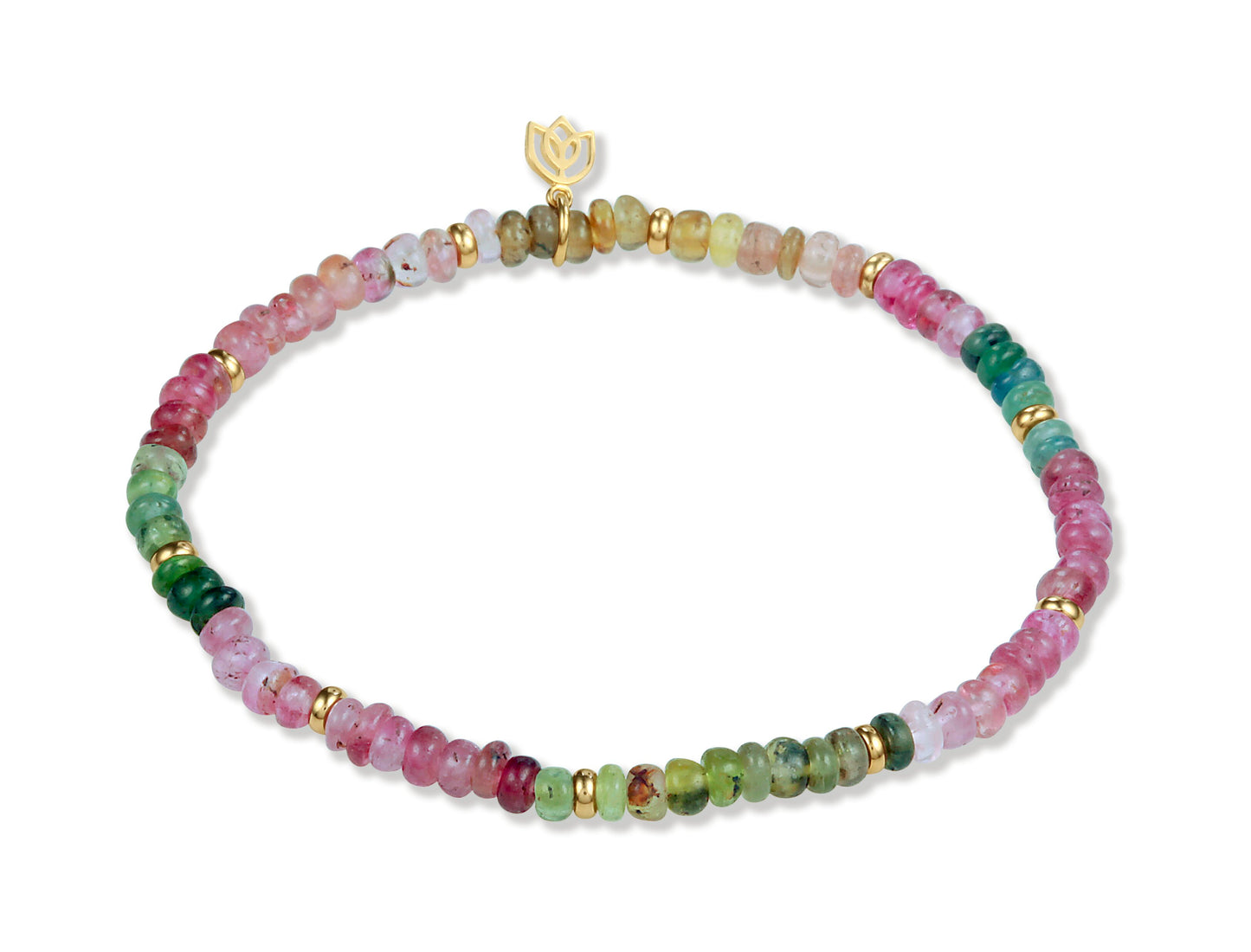 Y&G edelstenen armband | Tourmalijn & 14k goud