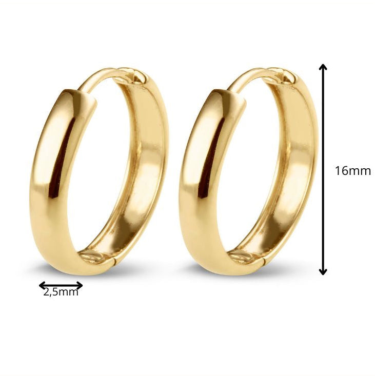 Y&G Creolen | 14k goud