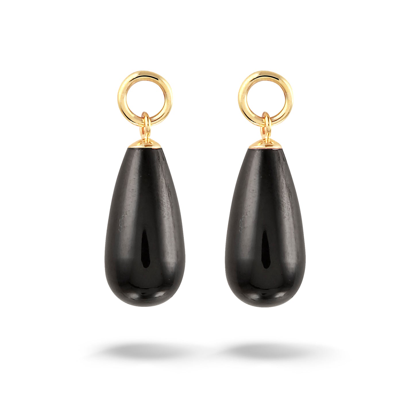 Y&G Oorhanger | Onyx & 14k goud