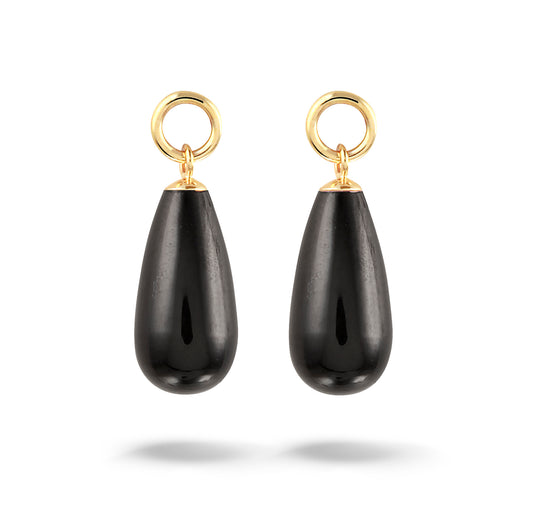 Y&G Oorhanger | Onyx & 14k goud