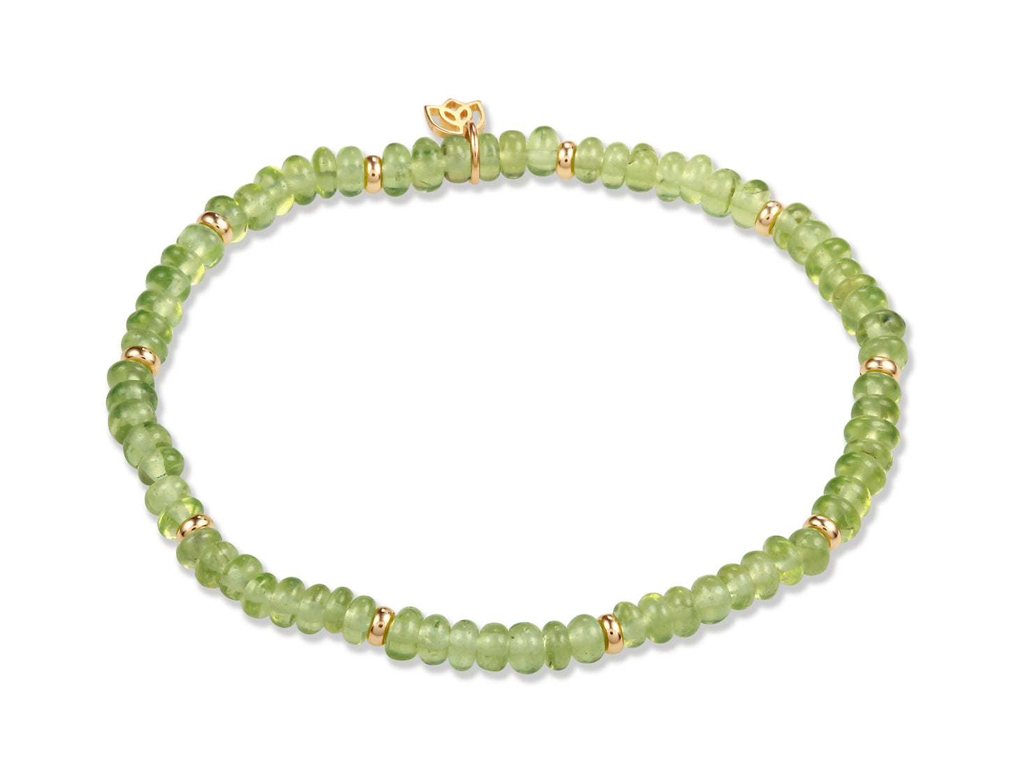Y&G edelstenen armband | Peridot & 14k goud