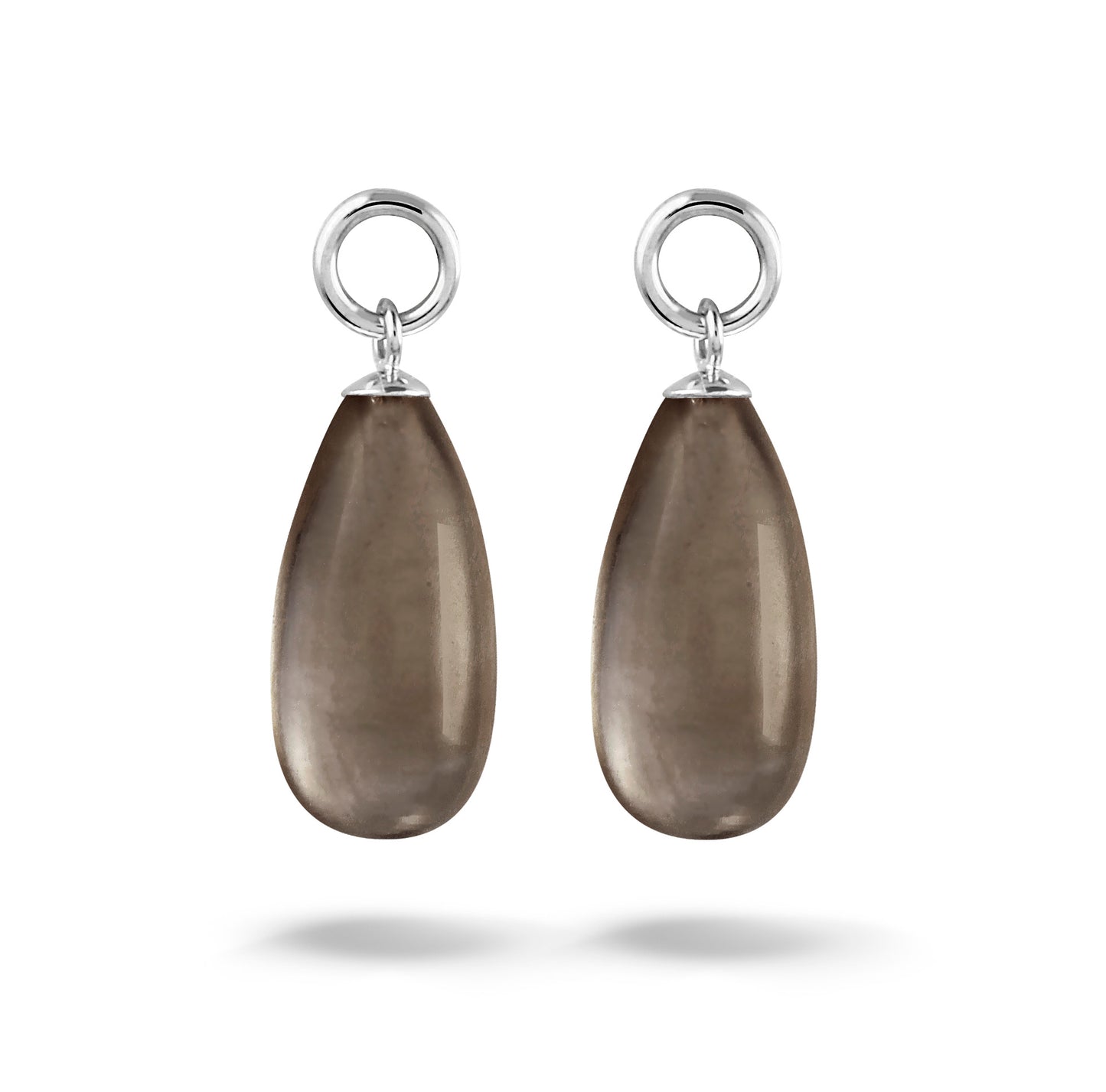 Y&G Oorhanger | Rookkwarts & 14k goud