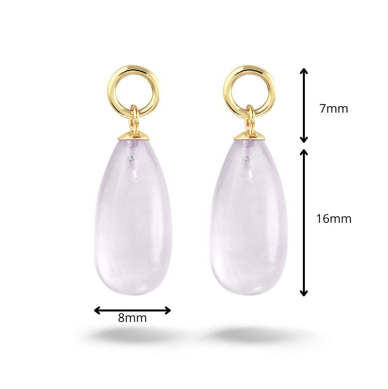 Y&G Oorhanger | Rozenkwarts & 14k goud