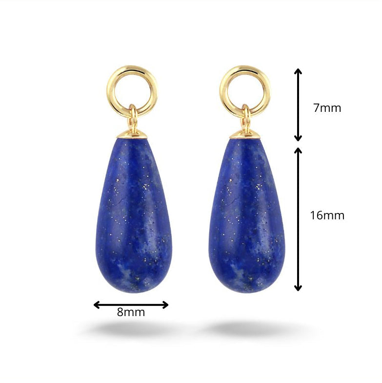 Y&G Oorhanger | Lapis Lazuli & 14k goud