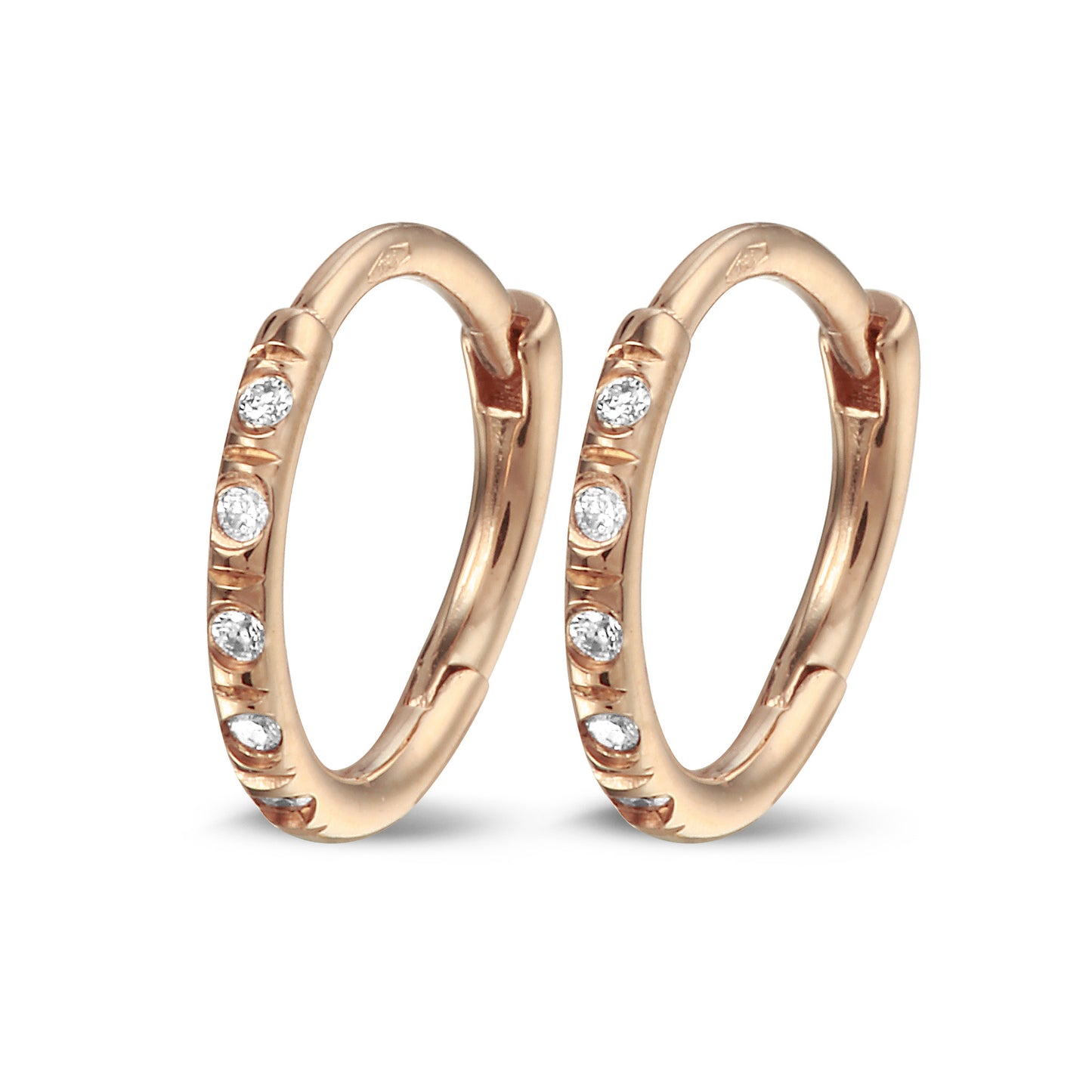 Y&G Huggies 12mm | Diamant & 18k goud