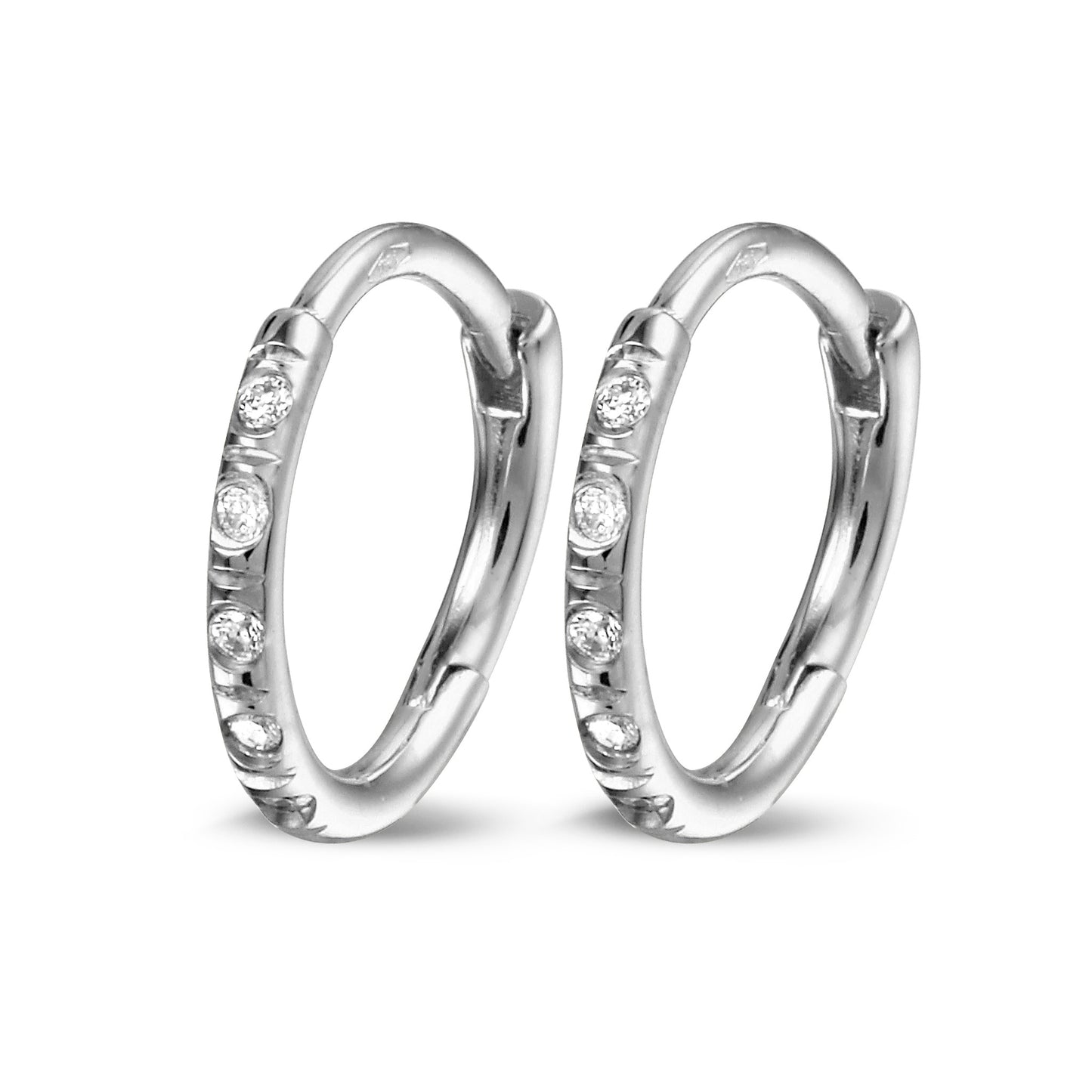 Y&G Huggies 12mm | Diamant & 18k goud