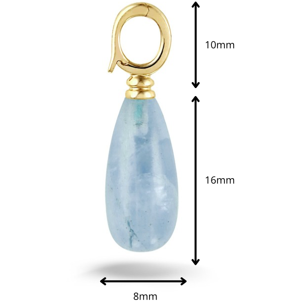 Y&G Hanger | Aquamarijn & 14k goud