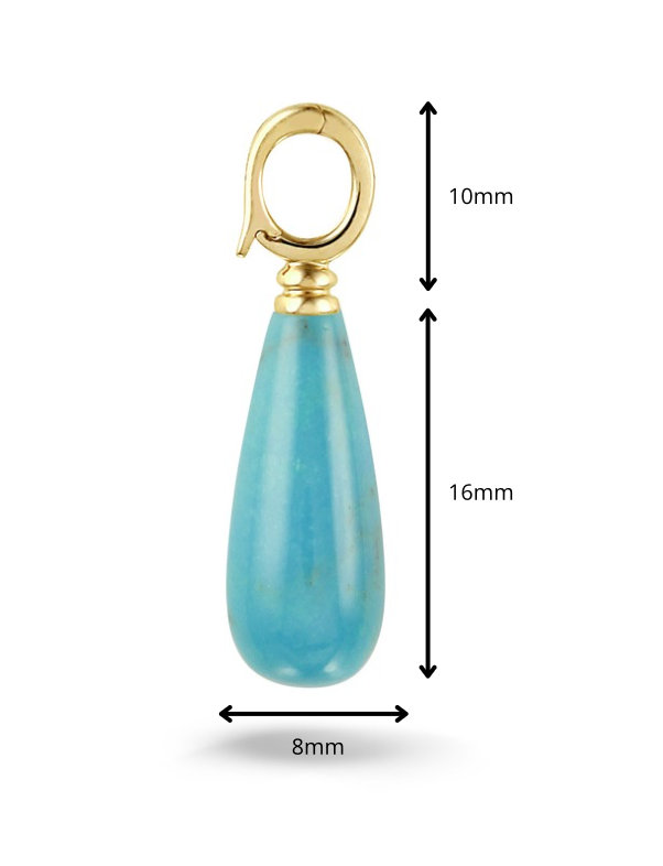 Y&G Hanger | Turkoois & 14k goud