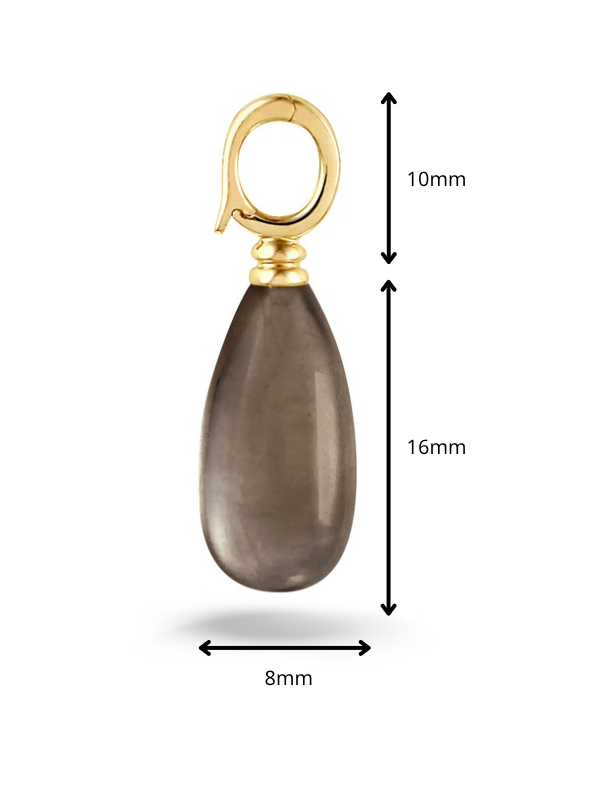 Y&G Hanger | Rookkwarts & 14k goud