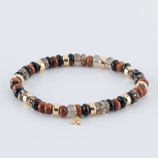 Y&G Sparkle | Edelstenen armband & 14k goud