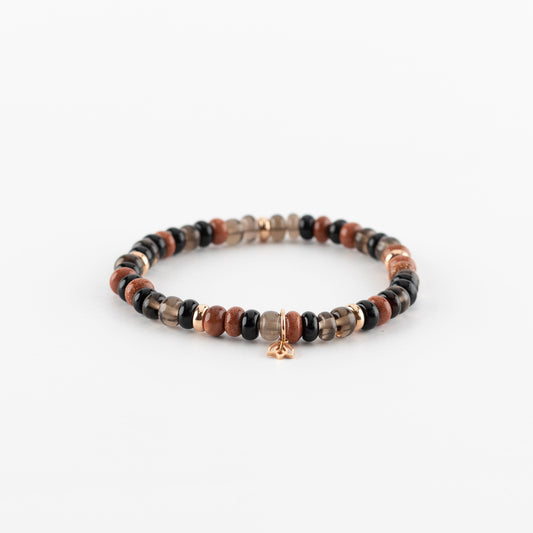 Y&G Sparkle | Edelstenen armband & 18k roségoud