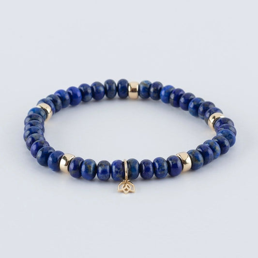 Y&G edelstenen armband | Lapis lazuli & 14k goud