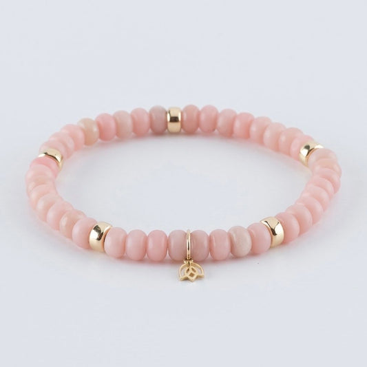 Y&G edelstenen armband | Rhodochrosiet & 14k goud