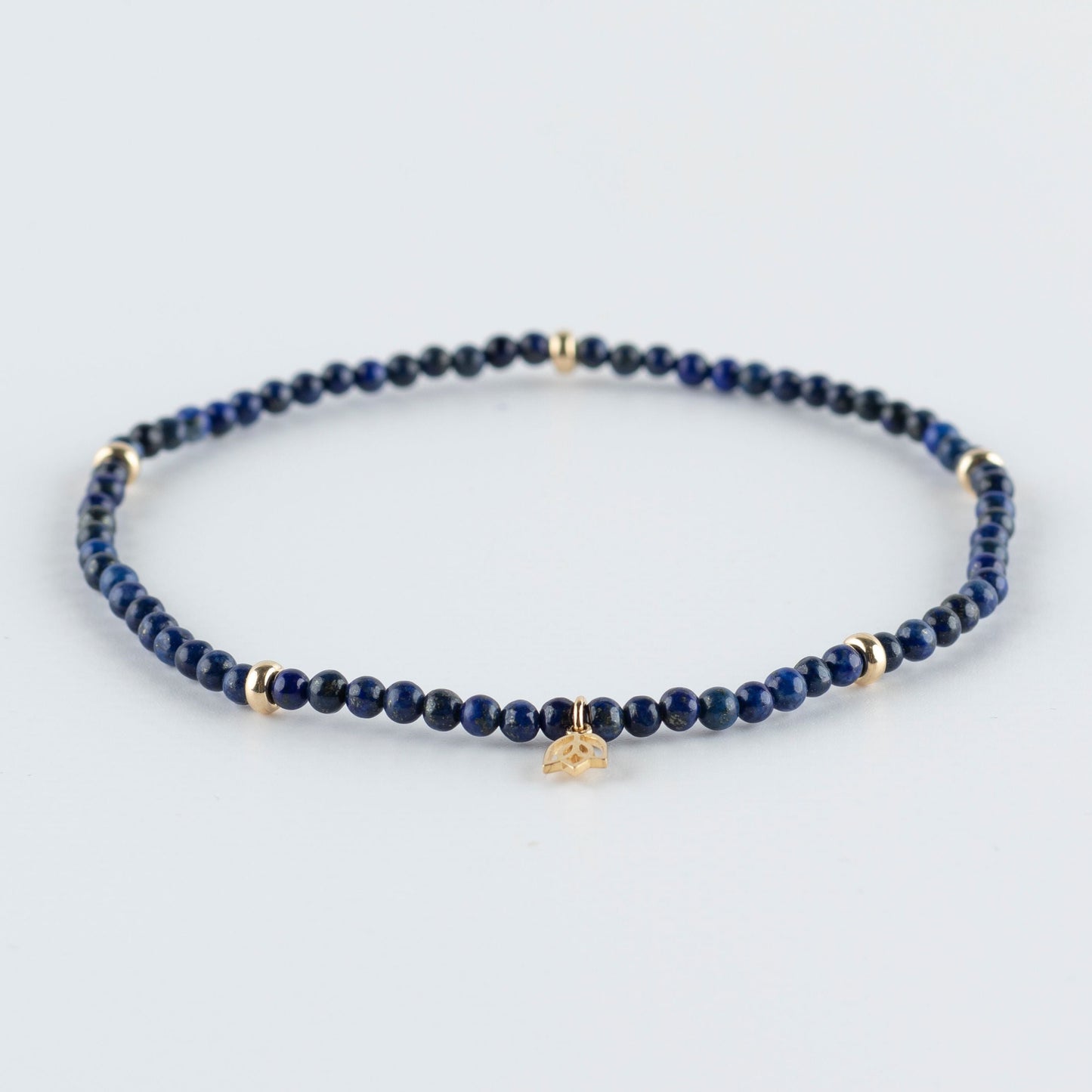 Y&G enkelbandje | Lapis Lazuli & 14k goud