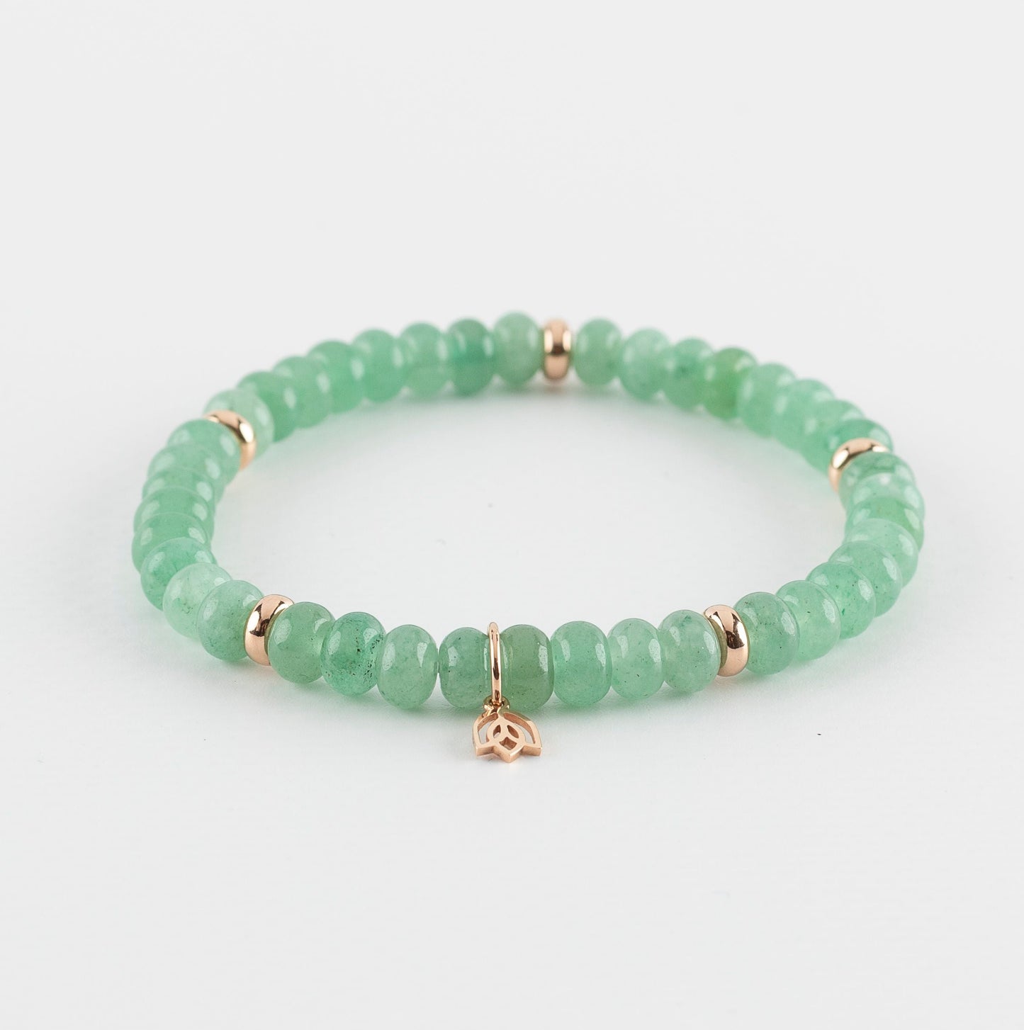 Y&G edelstenen armband | Groene Aventurijn & 18k roségoud