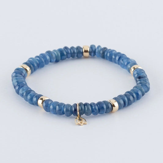 Y&G edelstenen armband | Kyaniet & 14k goud