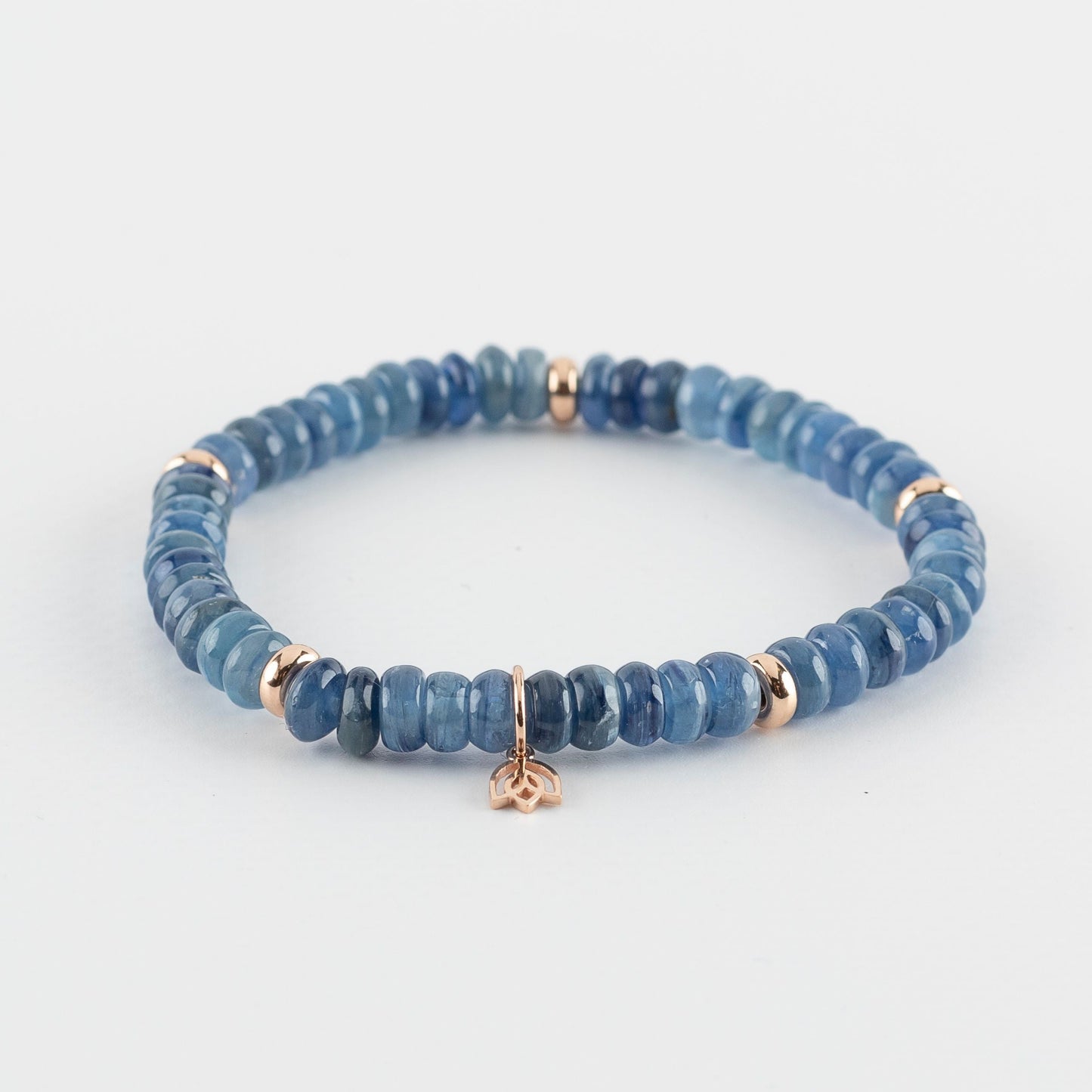 Y&G edelstenen armband | Kyaniet & 18k roségoud