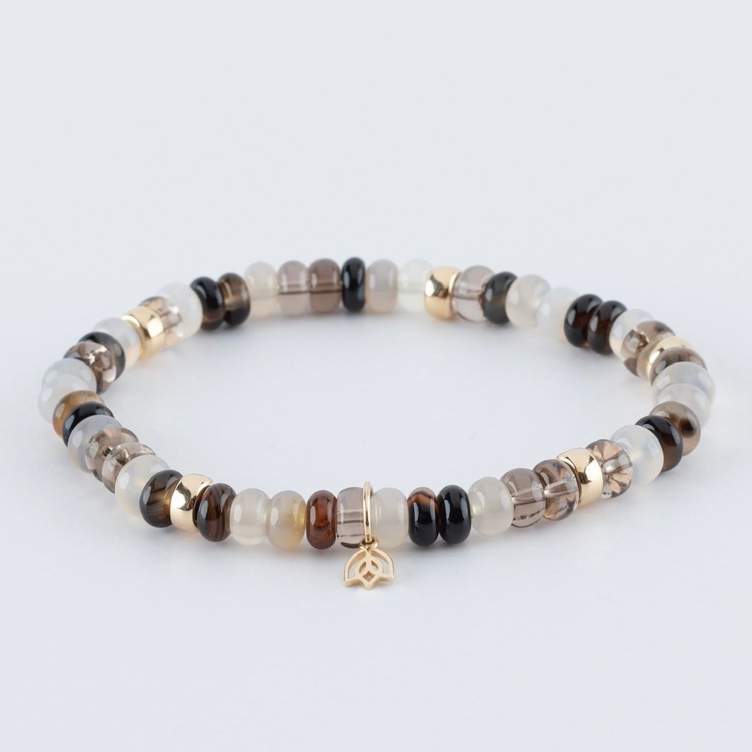 Y&G City Chique | Edelstenen armband & 14k goud