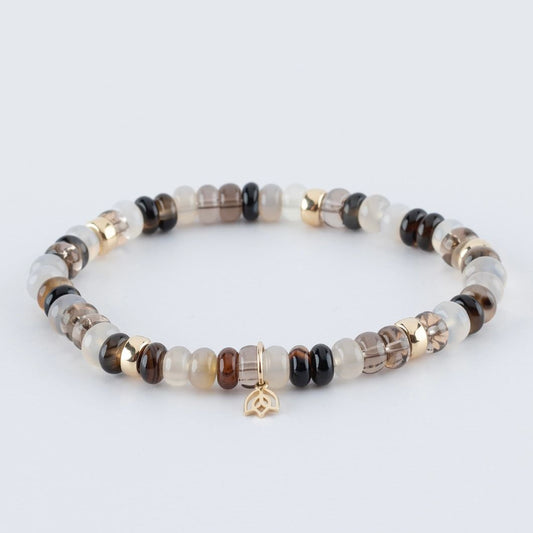 Y&G City Chique | Edelstenen armband & 14k goud