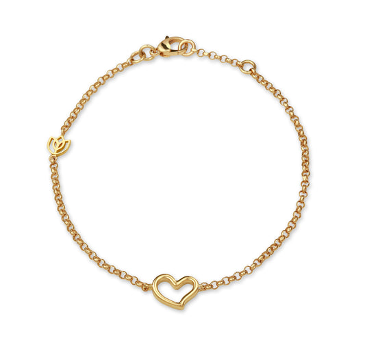 Y&G Bracelet | Heart & 18k gold