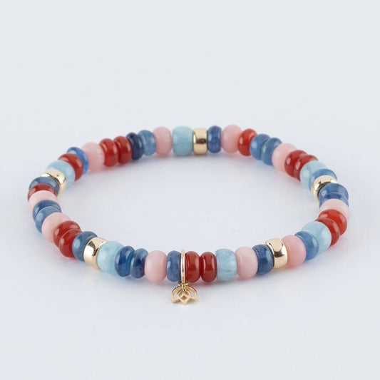 Y&G Romantic Touch | Edelstenen armband & 14k goud