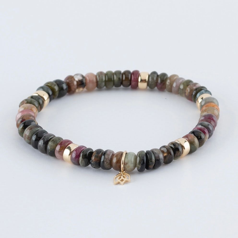 Y&G edelstenen armband | Toermalijn & 14k goud
