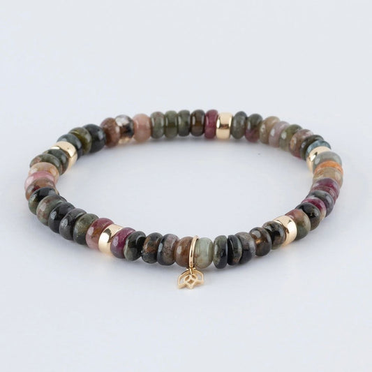 Y&G edelstenen armband | Toermalijn & 14k goud