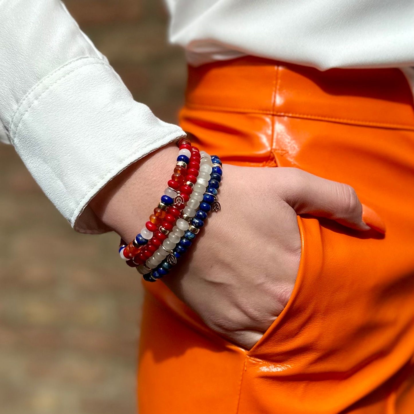 Y&G edelstenen armband | Lapis lazuli & 14k goud