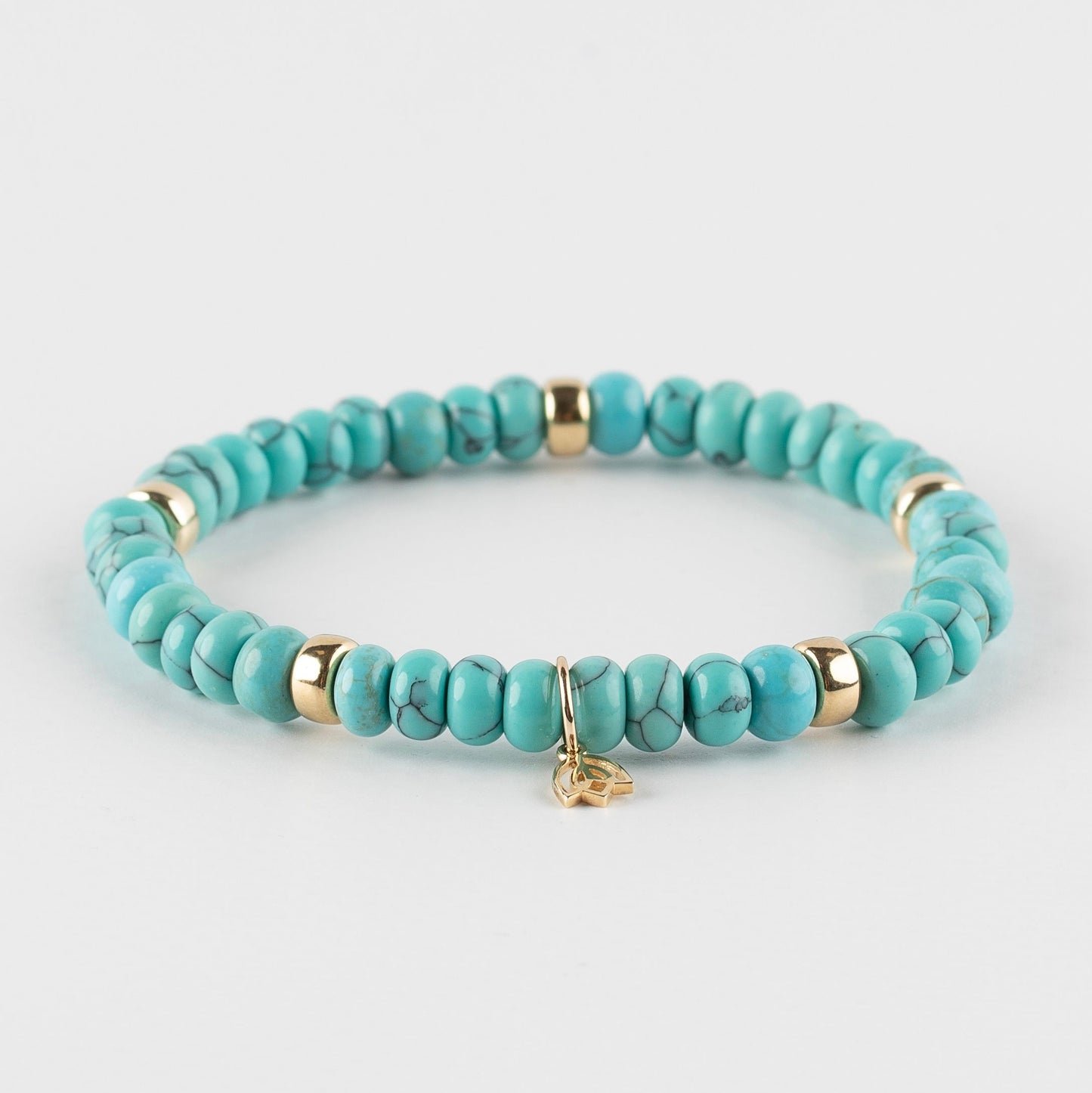 Y&G edelstenen armband | Turkoois & 14k goud