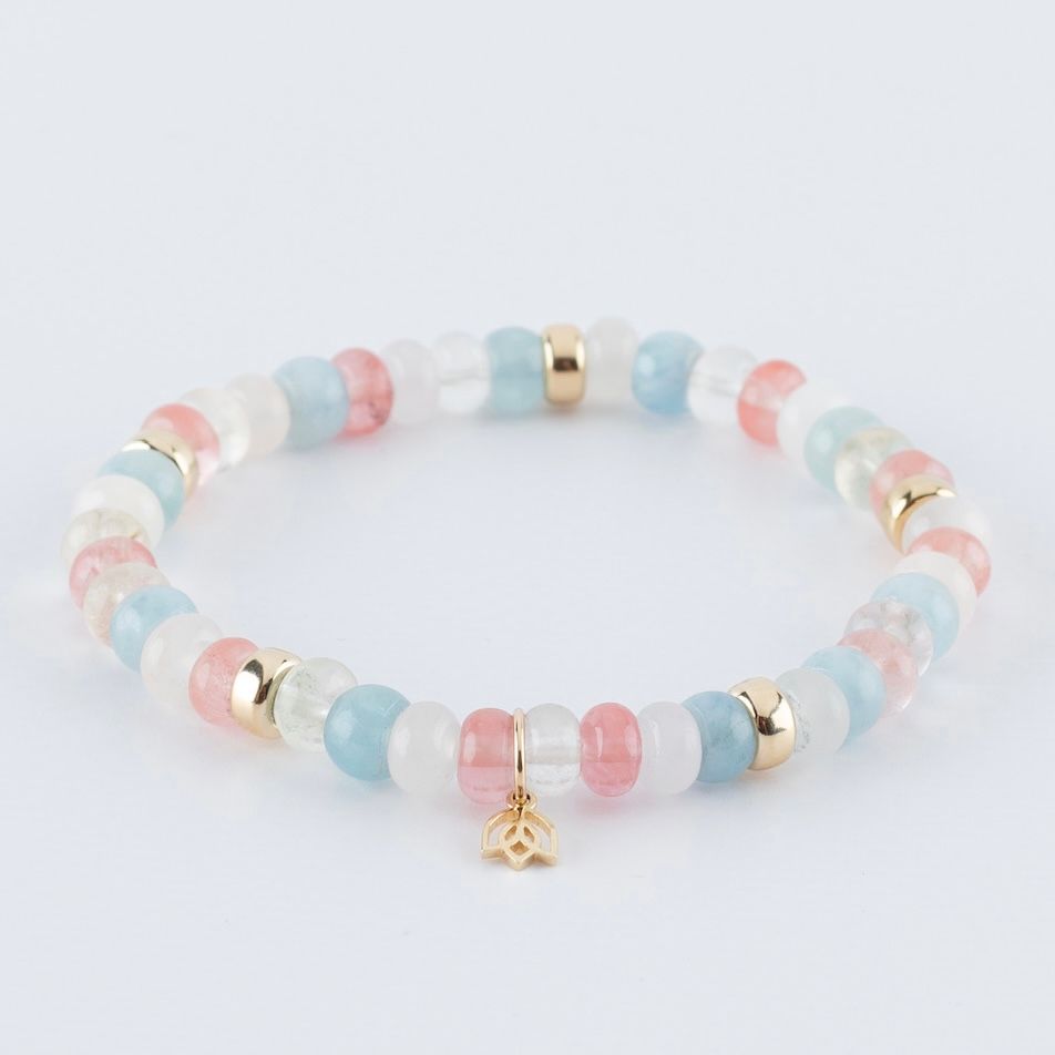 Y&G Summerfeeling | Edelstenen armband & 14k goud