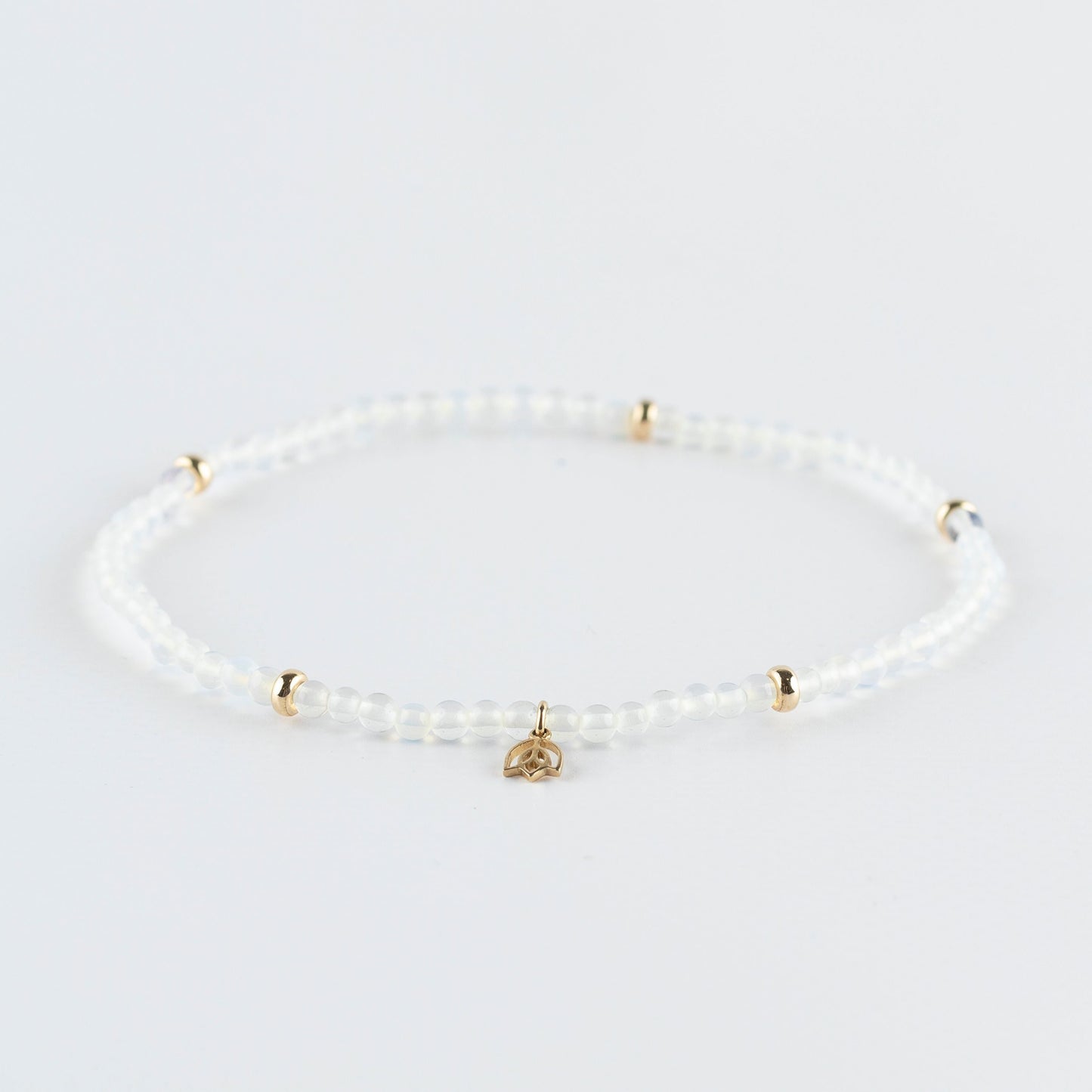 Y&G enkelbandje | Opaal & 14k goud