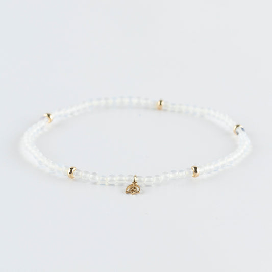 Y&G enkelbandje | Opaal & 14k goud