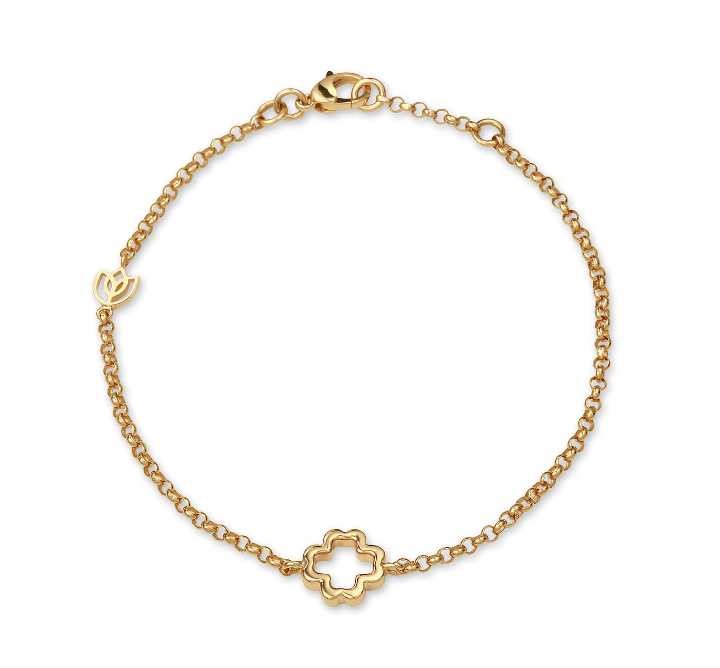 Y&G Bracelet | Clover & 18k gold