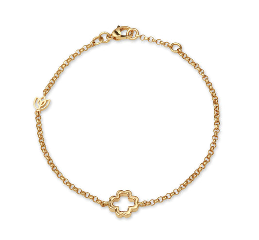 Y&G Bracelet | Clover & 18k gold