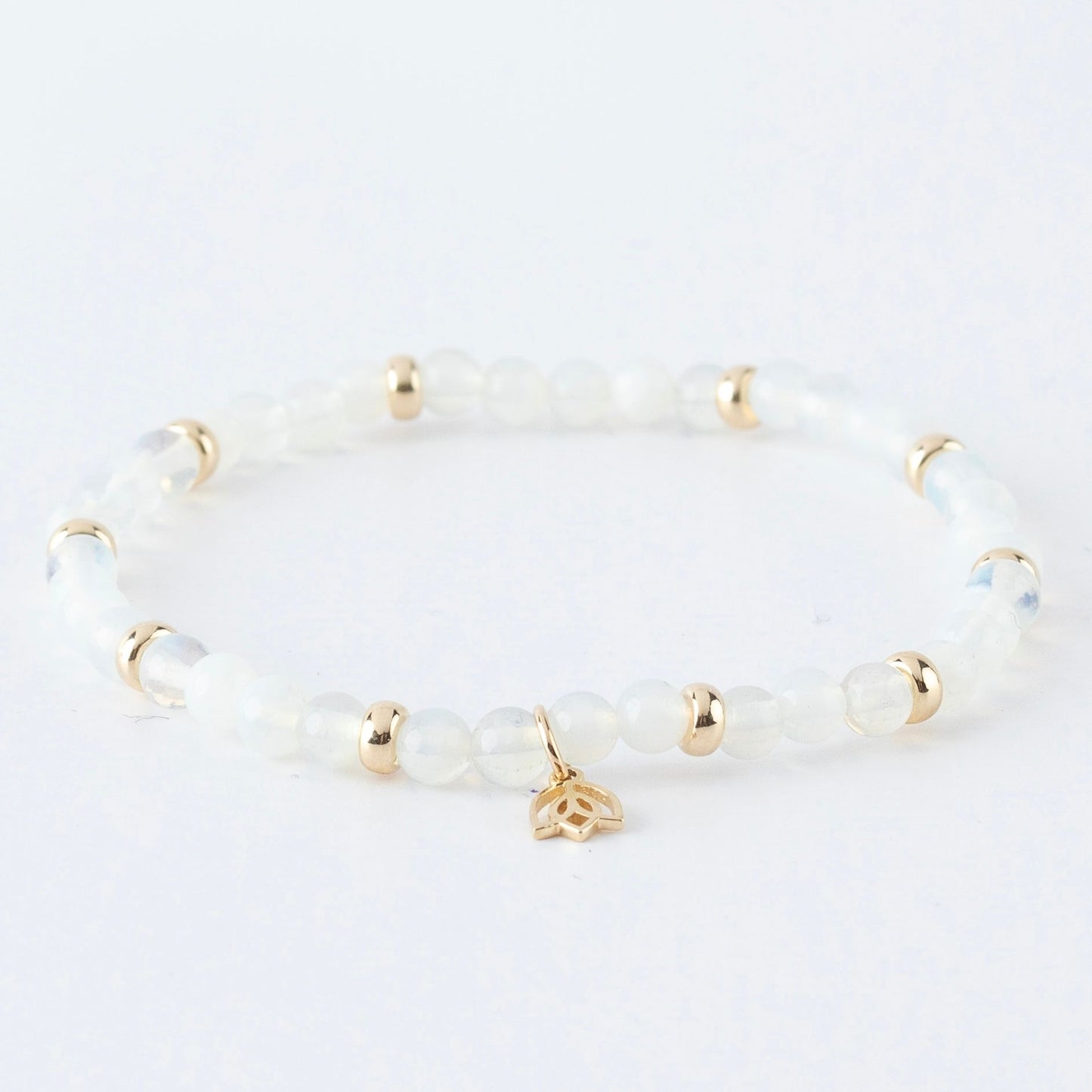 Y&G edelstenen armband | Opaal & 14k goud