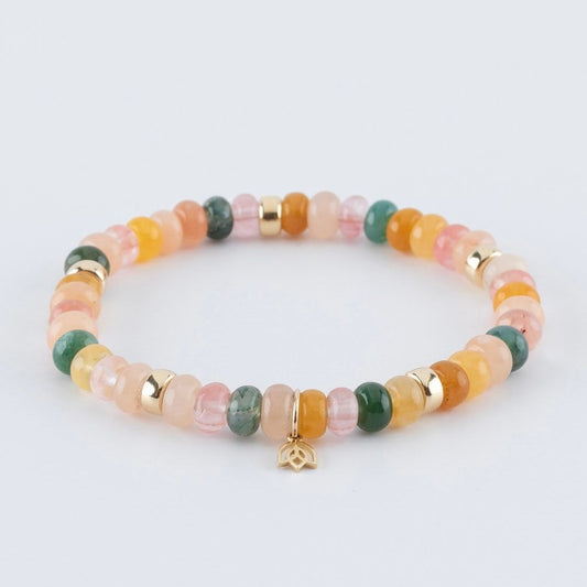 Y&G Flowerbomb | Edelstenen armband & 14k goud