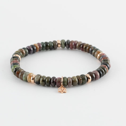 Y&G edelstenen armband | Toermalijn & 18k roségoud