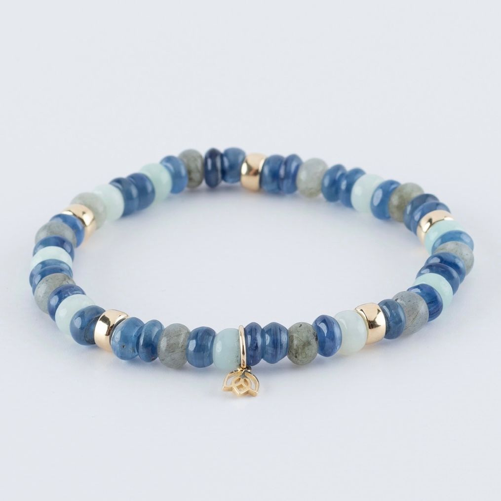 Y&G Denim | Edelstenen armband & 14k goud