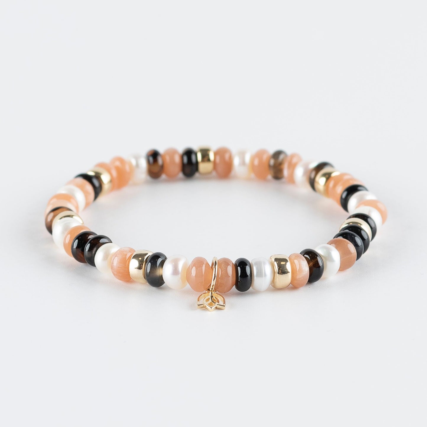 Y&G Chic avec perles | Edelstenen armband & 14k goud
