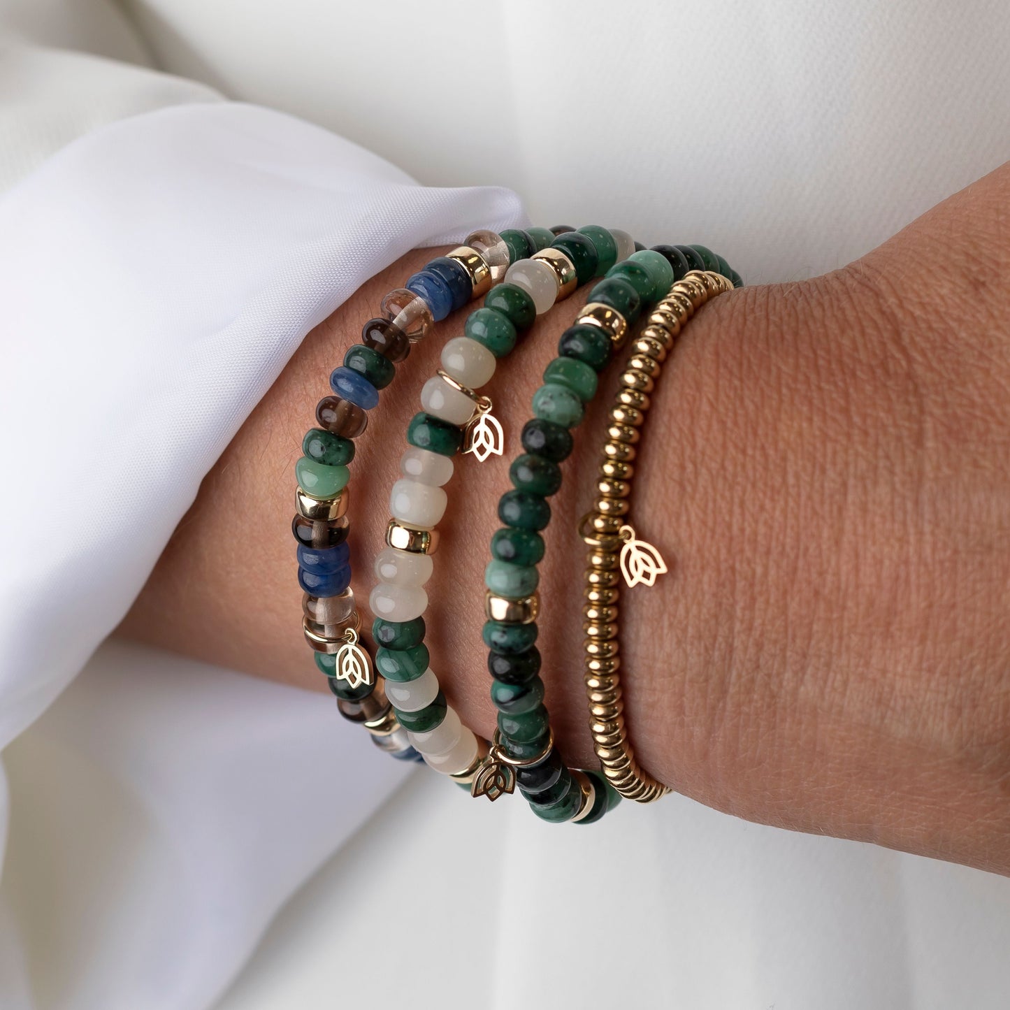 Y&G Maple Glow | Edelstenen armband & 14k goud