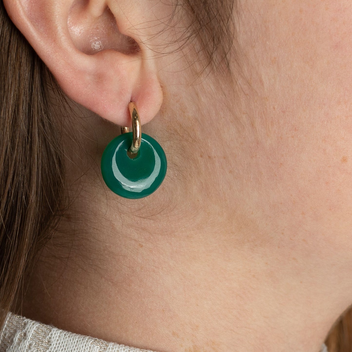 Y&G Oorhanger | Groene Onyx