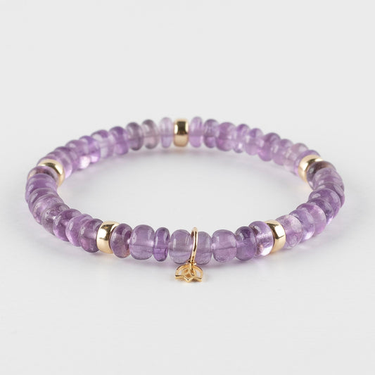 Y&G edelstenen armband | Amethyst & 14k goud
