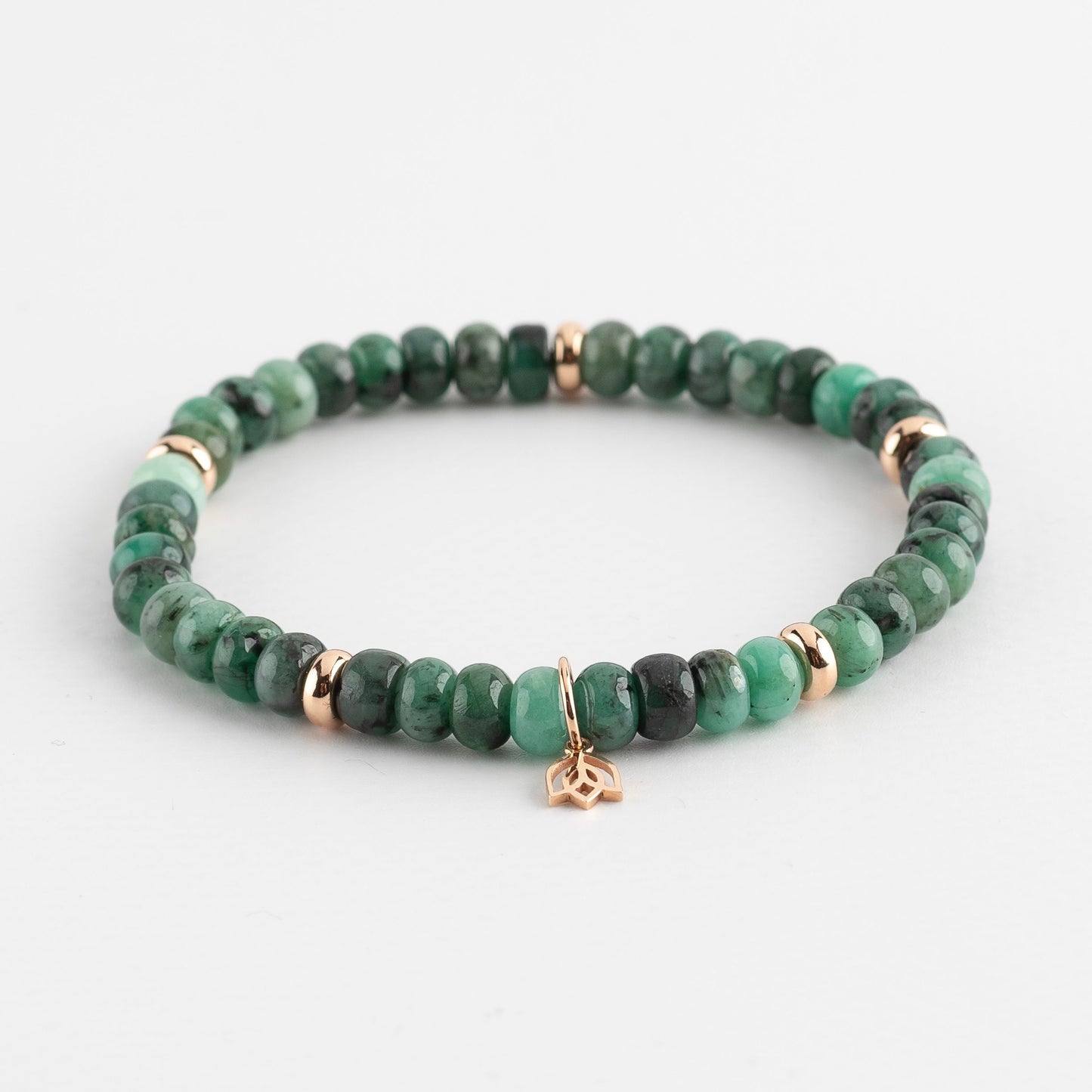 Y&G edelstenen armband | Smaragd & 18k roségoud