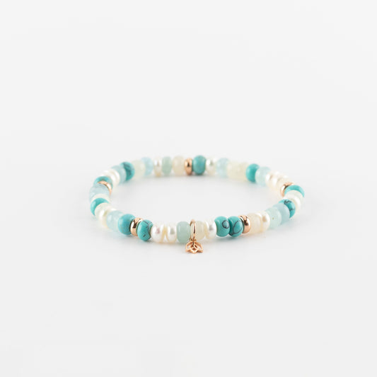Y&G Aqua Serenity | Edelstenen armband & 18k roségoud