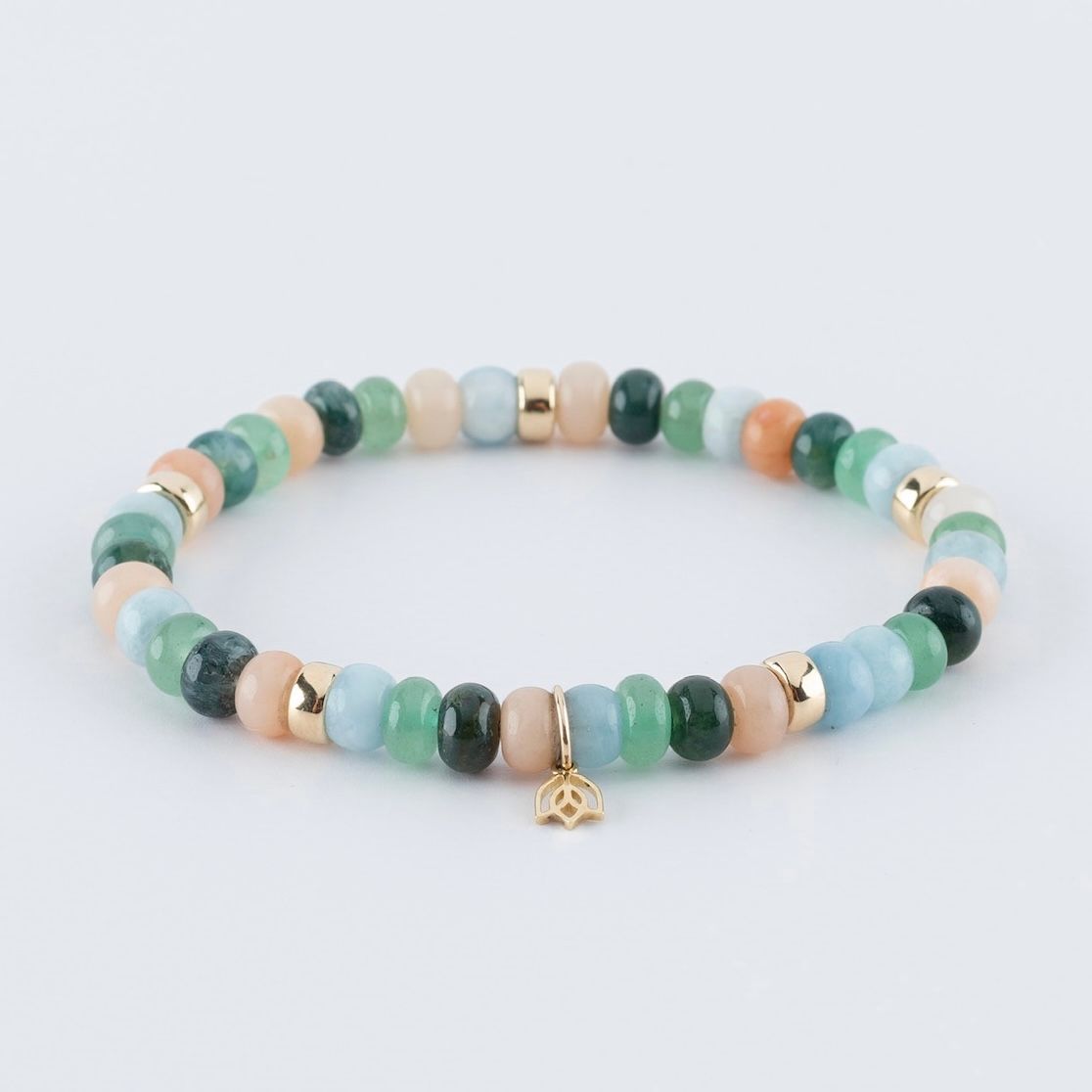 Y&G Pastel Power | Edelstenen armband & 14k goud