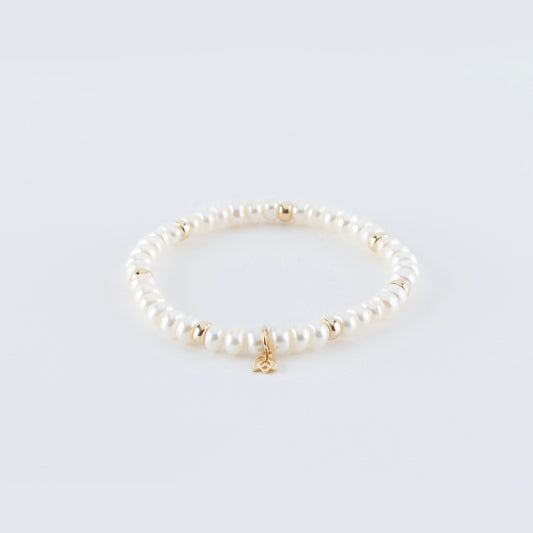 Y&G armband | Zoetwaterparels & 14k goud