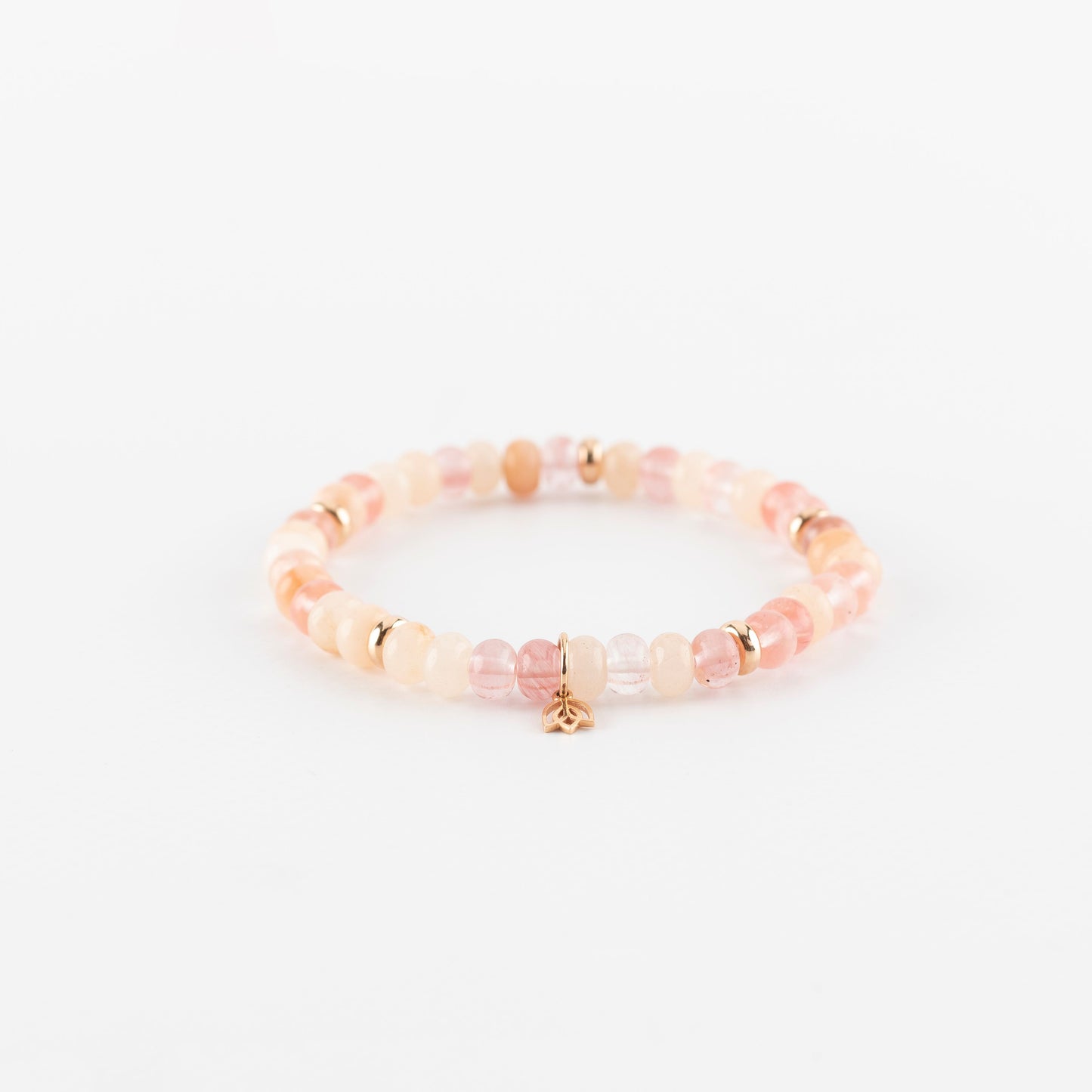 Y&G Flamingo | Edelstenen armband & 18k roségoud