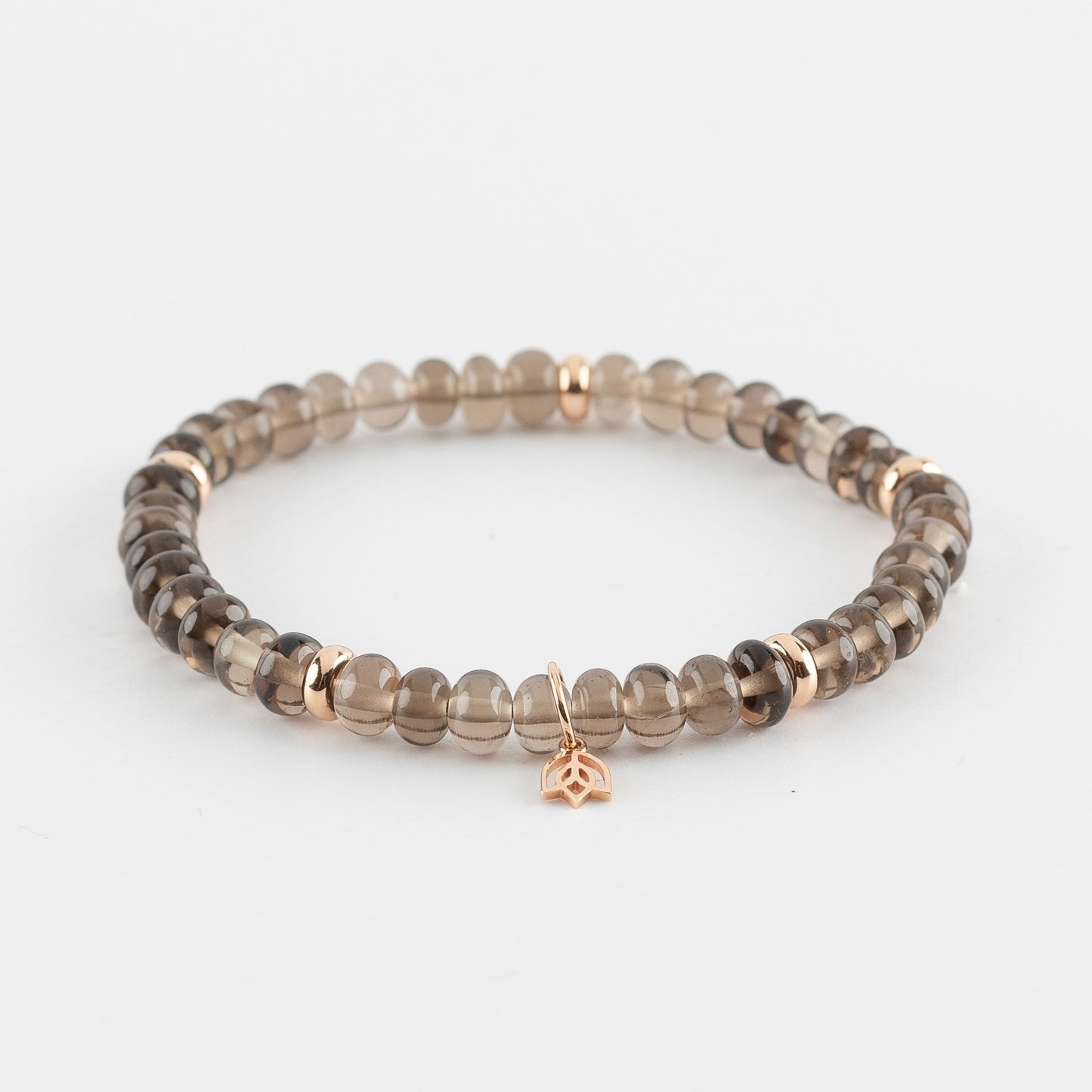 Y&G edelstenen armband | Theekwarts & 18k roségoud