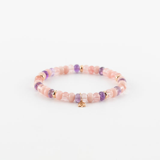 Y&G Disco Fever | Edelstenen armband & 18k roségoud